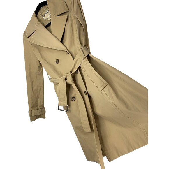 NWT Michael Kors Womens Khaki Trench Coat Size 2 - Picture 1 of 10